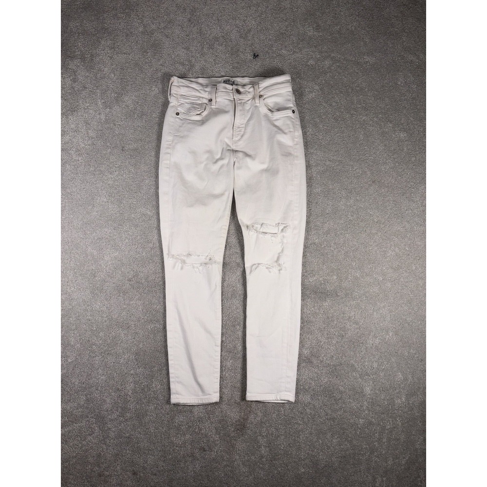Agolde Sophie Crop Jeans Size 26 White Skinny Distressed‎